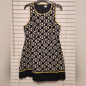 Crown & Ivy Black and Yellow Bee Patterned Dress Size 12